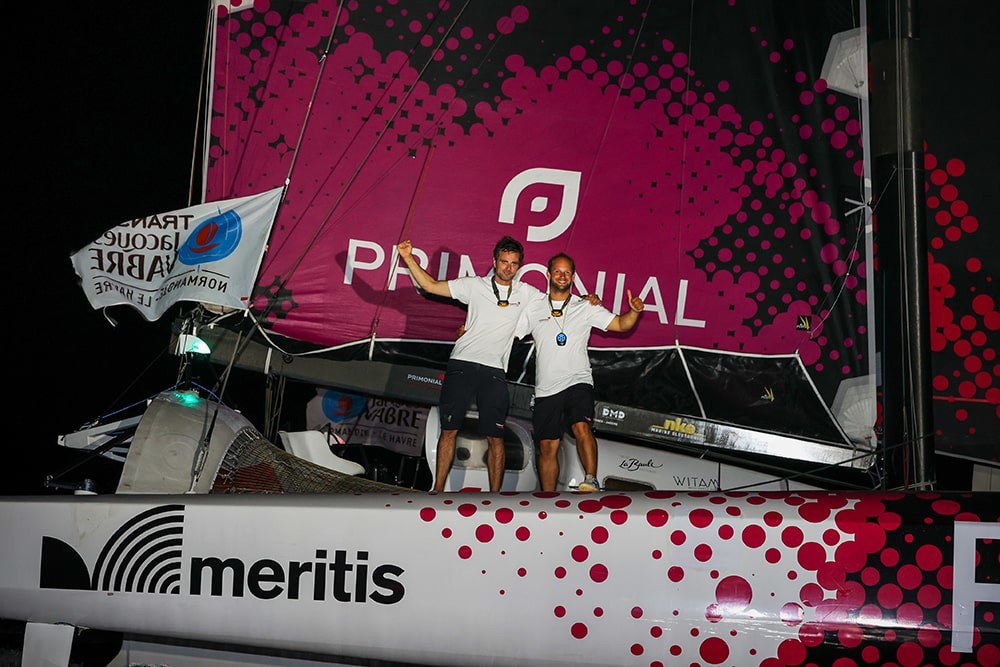 Matthieu Souben et Sob Rogues Victoire Transat Jacques Vabre sur Primonial en Ocean Fifty