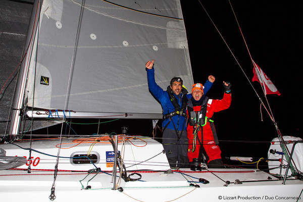 Anne-Claire Le Berre et Davy Beaudart vainqueurs de la Duo Concarneau 2020 en série ©Lizzart Production