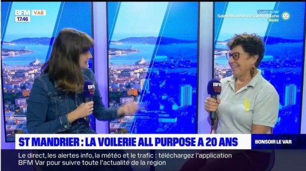 Véronique Bonnot sur BFM TV Var ©All Purpose Saint Mandrier