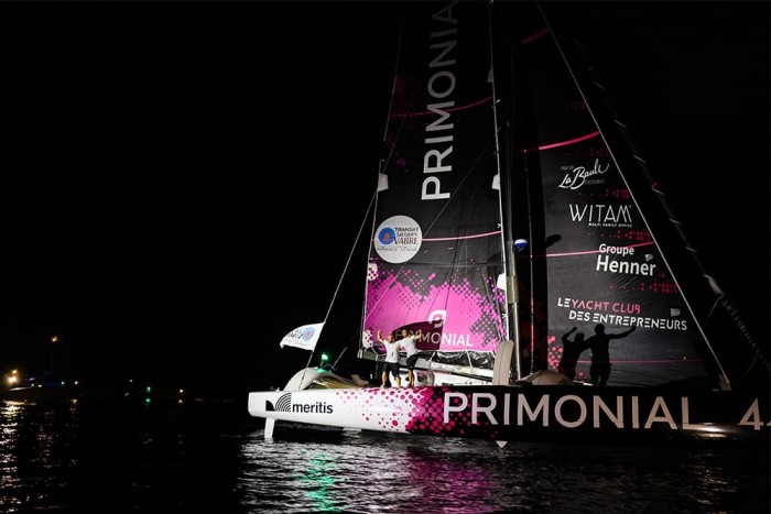 Matthieu Souben et Sob Rogues Victoire Transat Jacques Vabre sur Primonial en Ocean Fifty ©Primonial