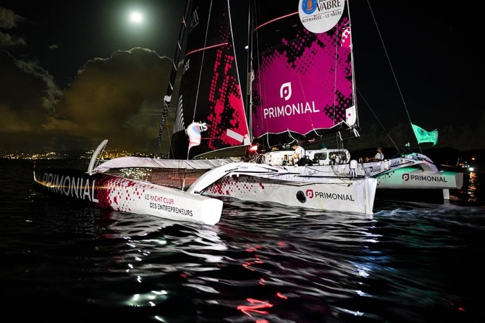 Matthieu Souben et Sob Rogues Victoire Transat Jacques Vabre sur Primonial en Ocean Fifty ©Primonial