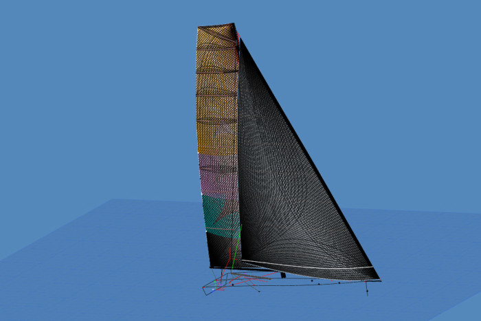 Le logiciel Sailpack Module Bateau permet de modéliser le voilier, son mât et son gréement et d'y appliquer les voiles ©
